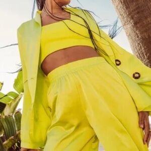 Show Me Your Mumu Felix Citrine Bright Yellow Green Blazer